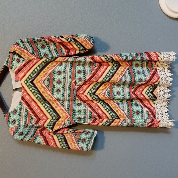 Blue and orange dress size 12 by My Michelle - Picture 5 of 5